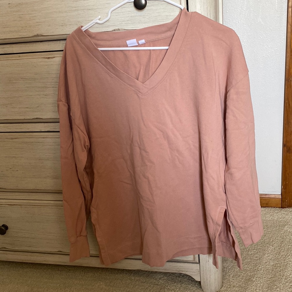 Rose colored sweatshirt
